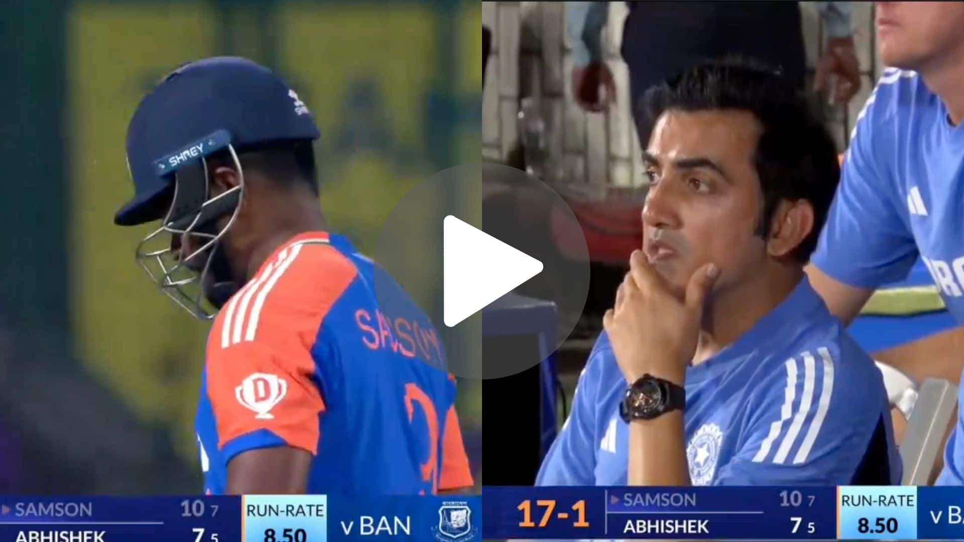 [Watch] Gautam Gambhir's Angry Reaction As Sanju Samson Throws Away His Wicket